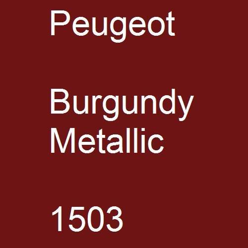 Peugeot, Burgundy Metallic, 1503.